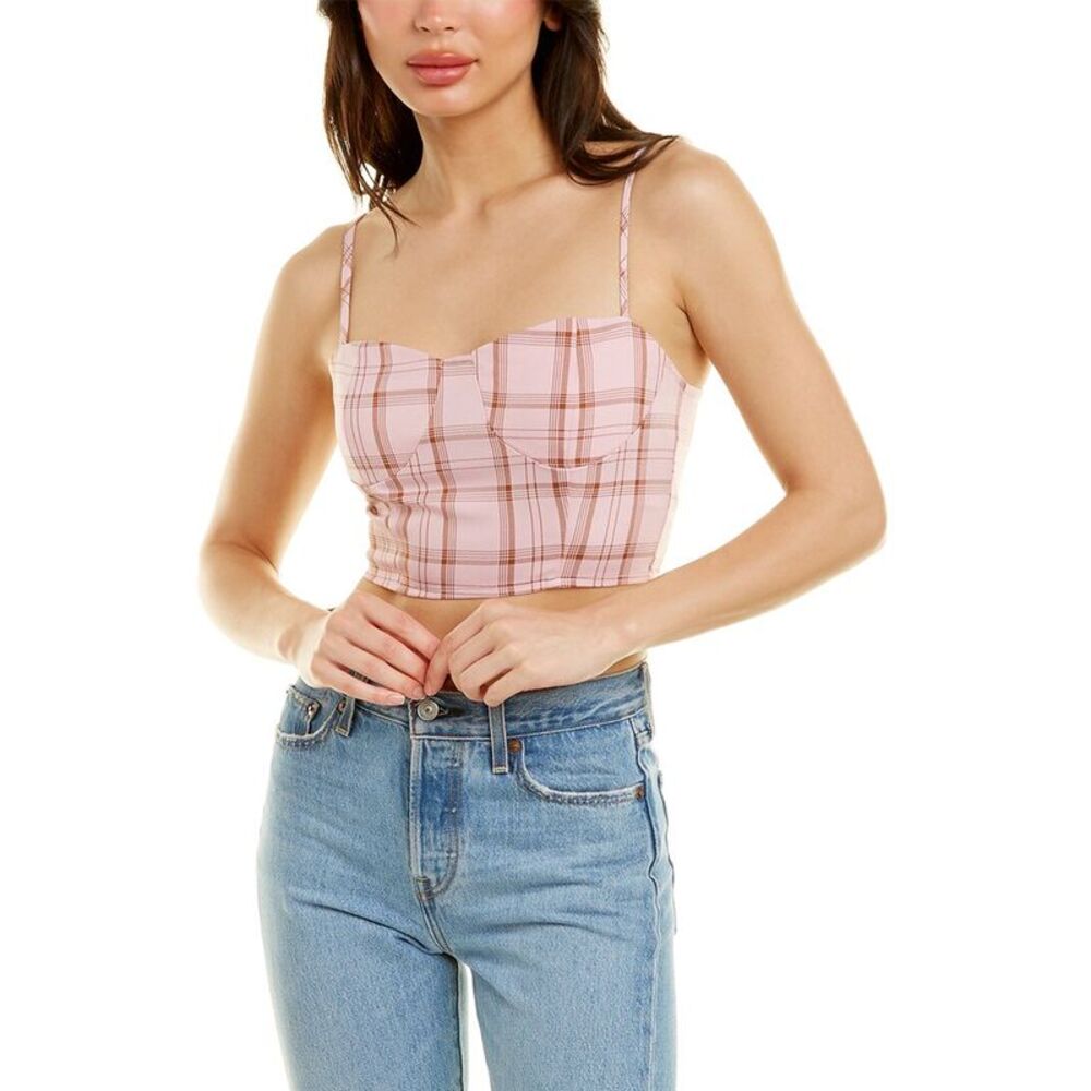 City Sleek Womens Cropped Tank, Pink
